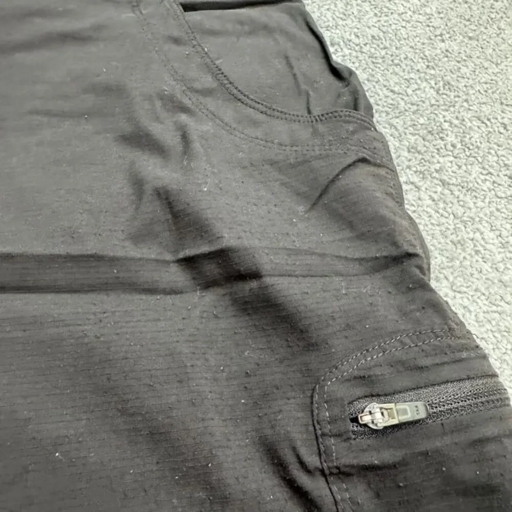 L.L. Bean Cargo Mini Skort Skirt Womens 14 Regular Black Nylon Outdoor Camping